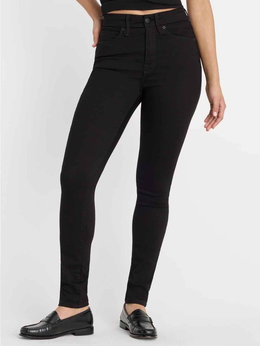 Good American Good Legs Black Skinny Jeans